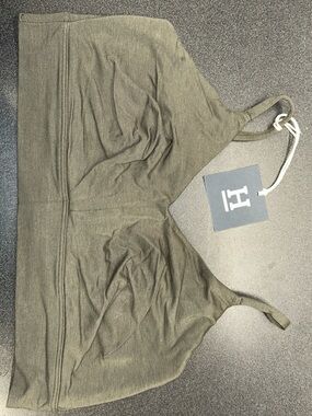 Harper Wilde Bra Womens XL Cloud Cotton Triangle Bralette Wireless Sage Green